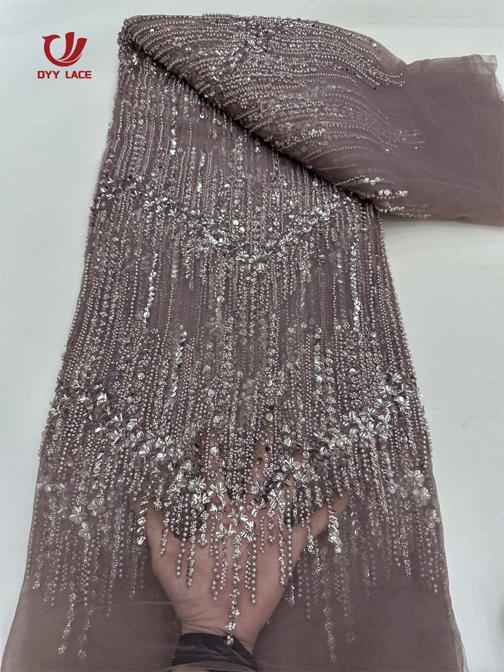 

Luxury African Sequins Embroidered Groom Lace Fabric 2025 High Quality French Nigerian mesh Lace Fabric For Wedding Dress