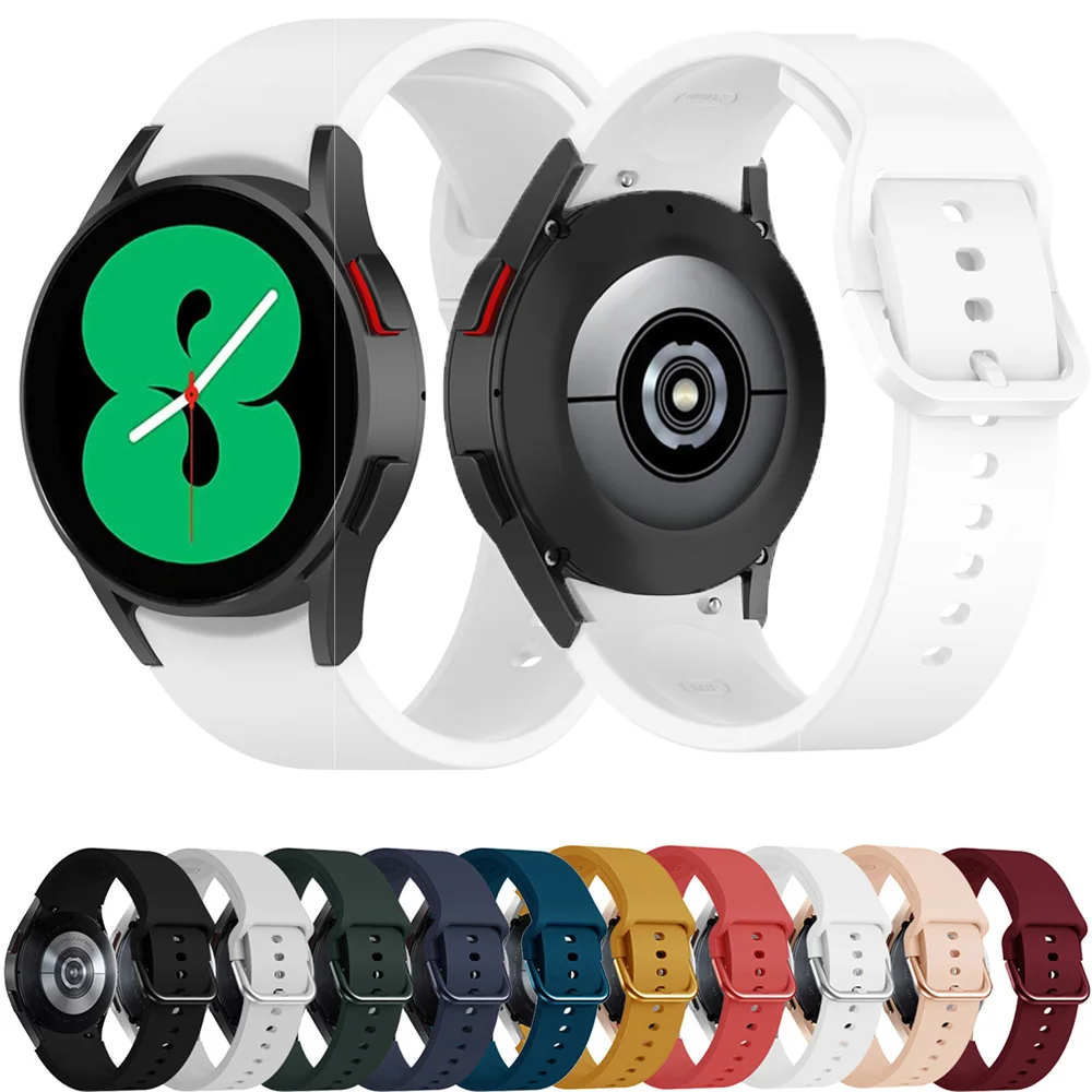 سيليكون حزام ل سامسونج غالاكسي ساعة 4 الكلاسيكية 46 مللي متر 42 مللي متر smartwatch ريدج الرياضة سوار غالاكسي ساعة 4 44 مللي متر 40 مللي متر الفرقة