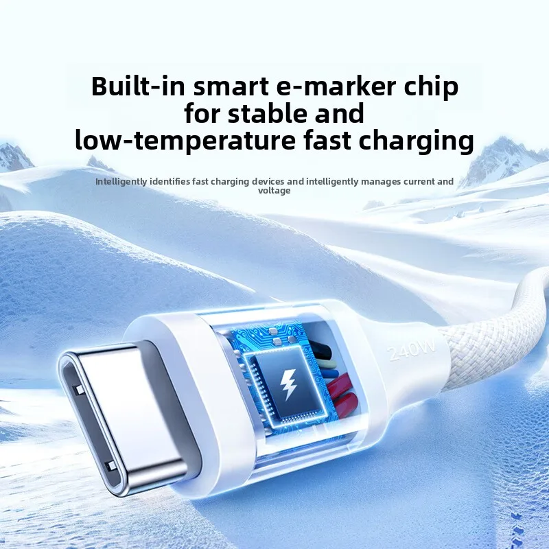 UGREEN 240W Kabel USB-C do USB-C 100W PD Szybkie Ładowanie i Przesyłanie Danych 1m 2m Ładowarka do APPLE iPhone iPad Macbook Samsung Android Pleciony — zdjęcie produktu 5