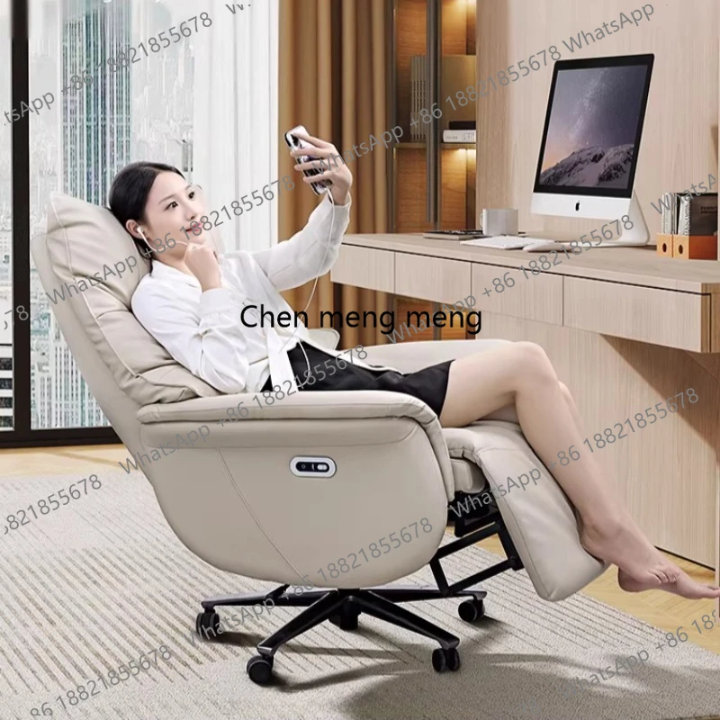 

Genuine Leather electric boss chair Modern minimalist comfortable design Computer chair office chairs cadeira gamer furniture