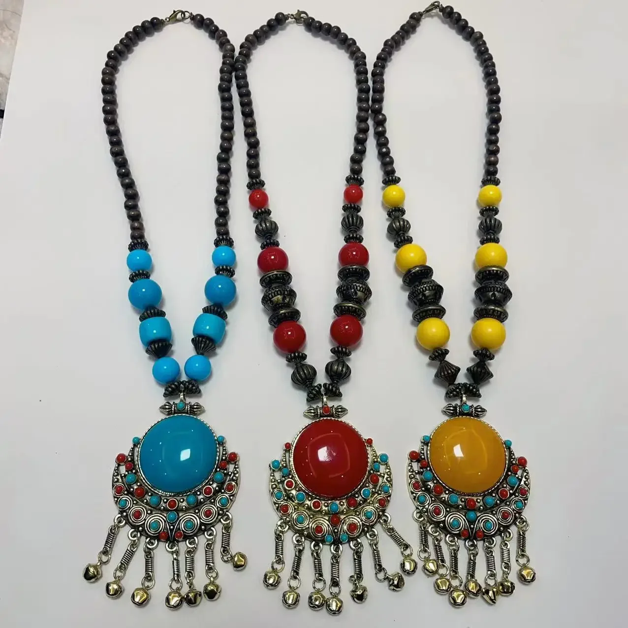 Chinese Ethnic Minorities Characteristic Rice Bead Necklace Women's Long Necklace Tibetan Clothing Accessories Sweater Chain