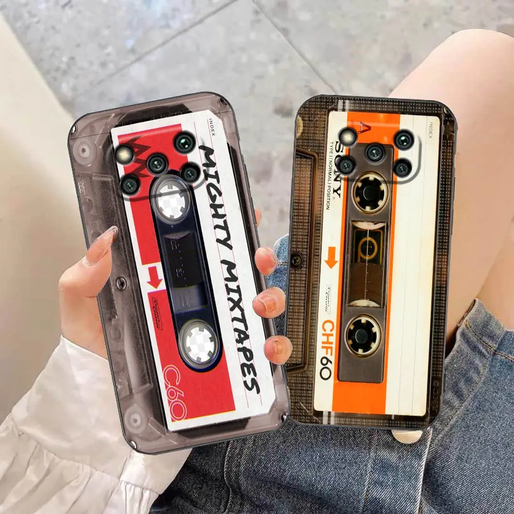 Case For Xiaomi Poco X5 X4 X3 M5 M4 M3 F5 F4 F3 GT Pro NFC 5G 4G Black Shark 5 Mix 3 2S 2 4 Case Funda Vintage Old Cassette Tape