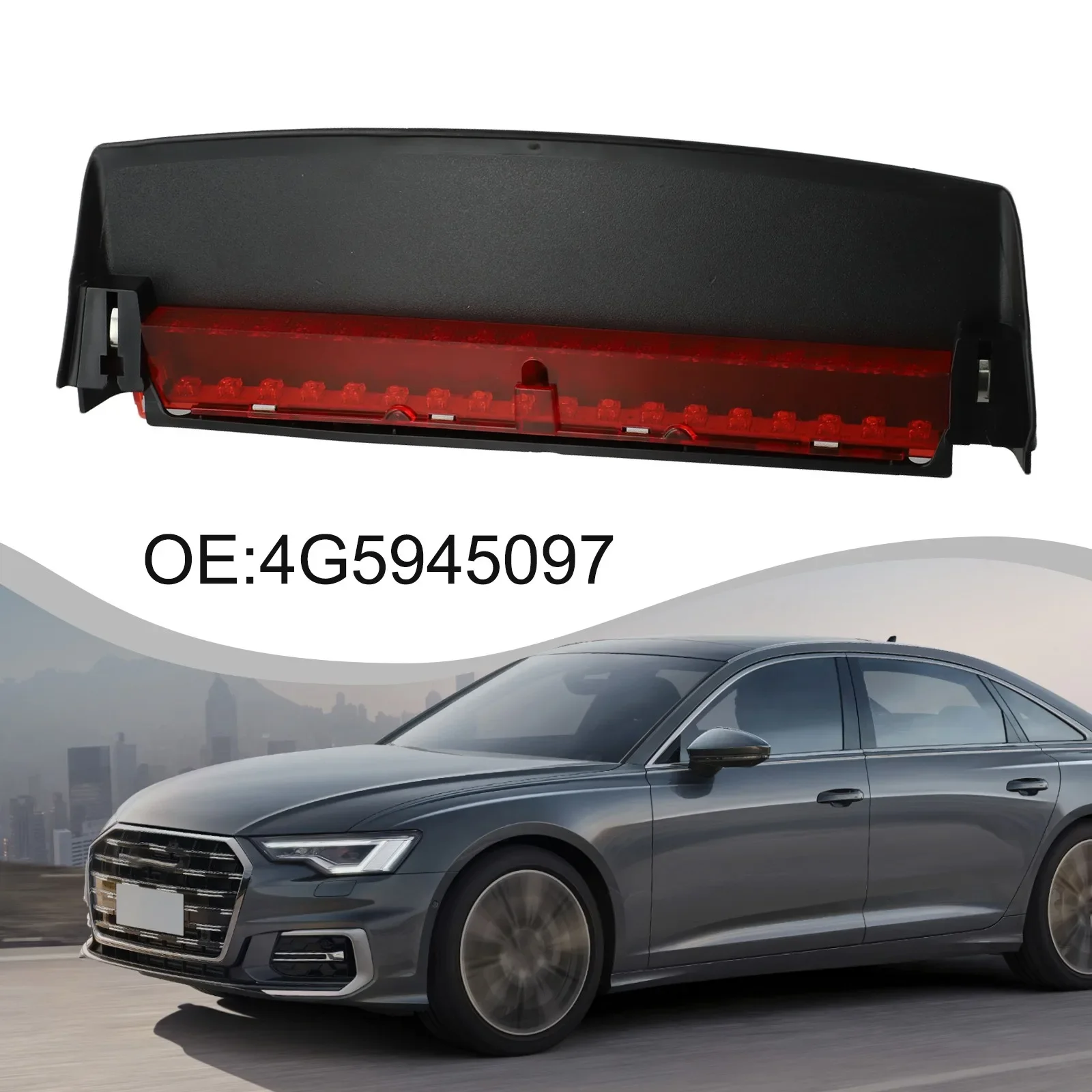 ل A6 C7 2011-2018 الذيل ارتفاع جبل الفرامل وقف الضوء 4G 5945097   ضوء الفرامل الثالث ضوء إيقاف الفرامل المركزية الخلفية