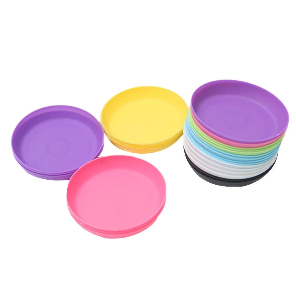 

20pcs Succulent Plant Saucer Round Thickened Plastic Tray For Garden Indoor Bonsai Flowerpot Water Plate Surface Protection