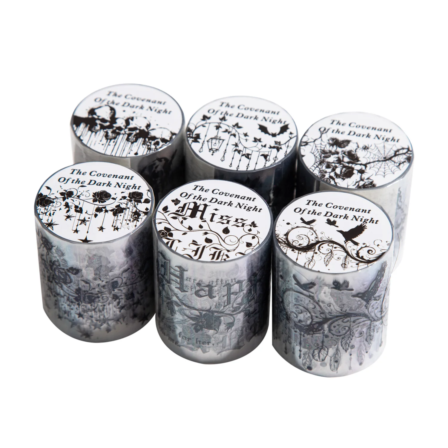 

10 шт./1 упаковка Декоративные клейкие ленты «Контракт Тёмной Ночи» для скрапбукинга, DIY-наклейки для скрапбукинга из бумаги