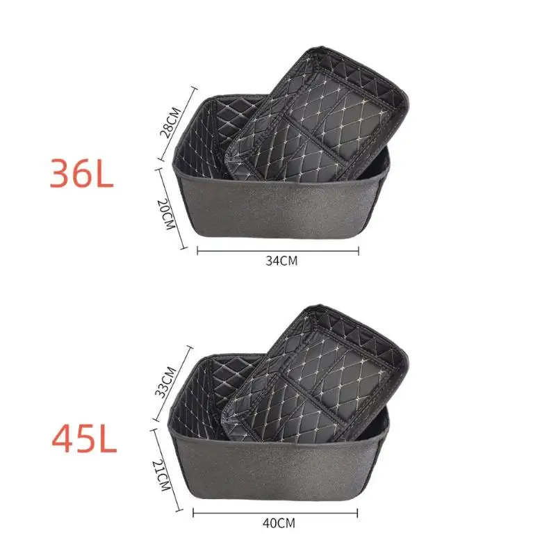 NewWaterproof Quilted PU Leather Motorbike Underseat Storage Liner With Pocket For Helmets Gloves Small Accessories