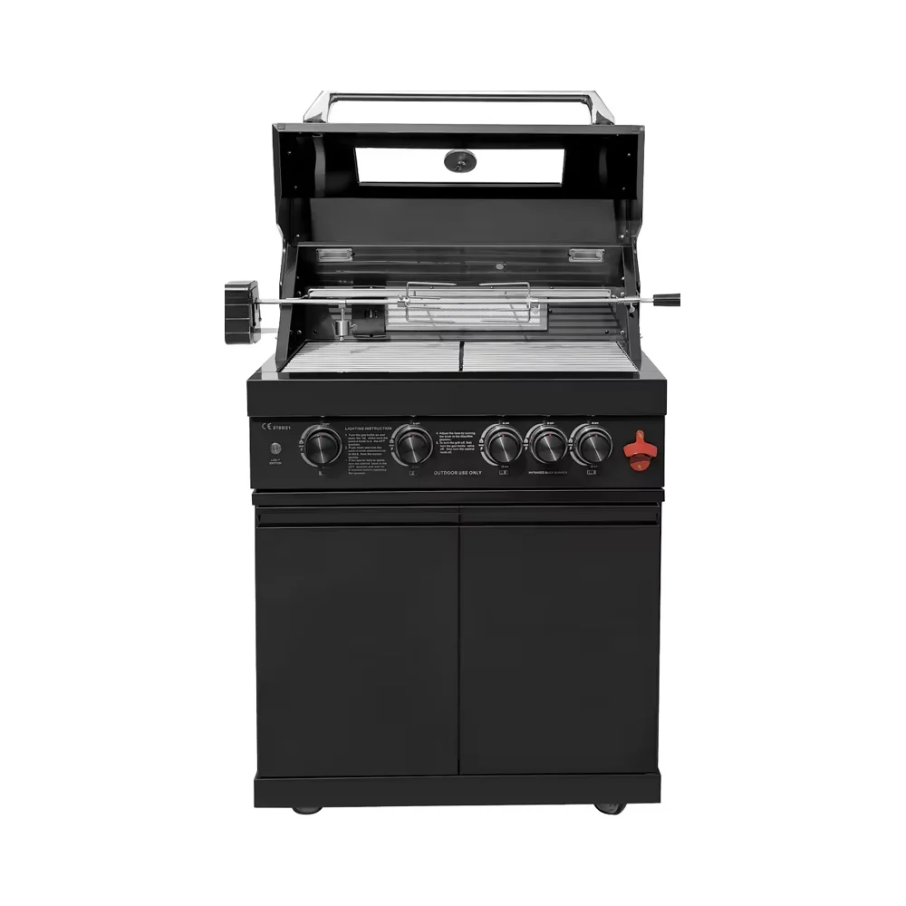 

Commercial Grade 4-Burner Stainless Steel Smokeless BBQ Grill Gas Grill
