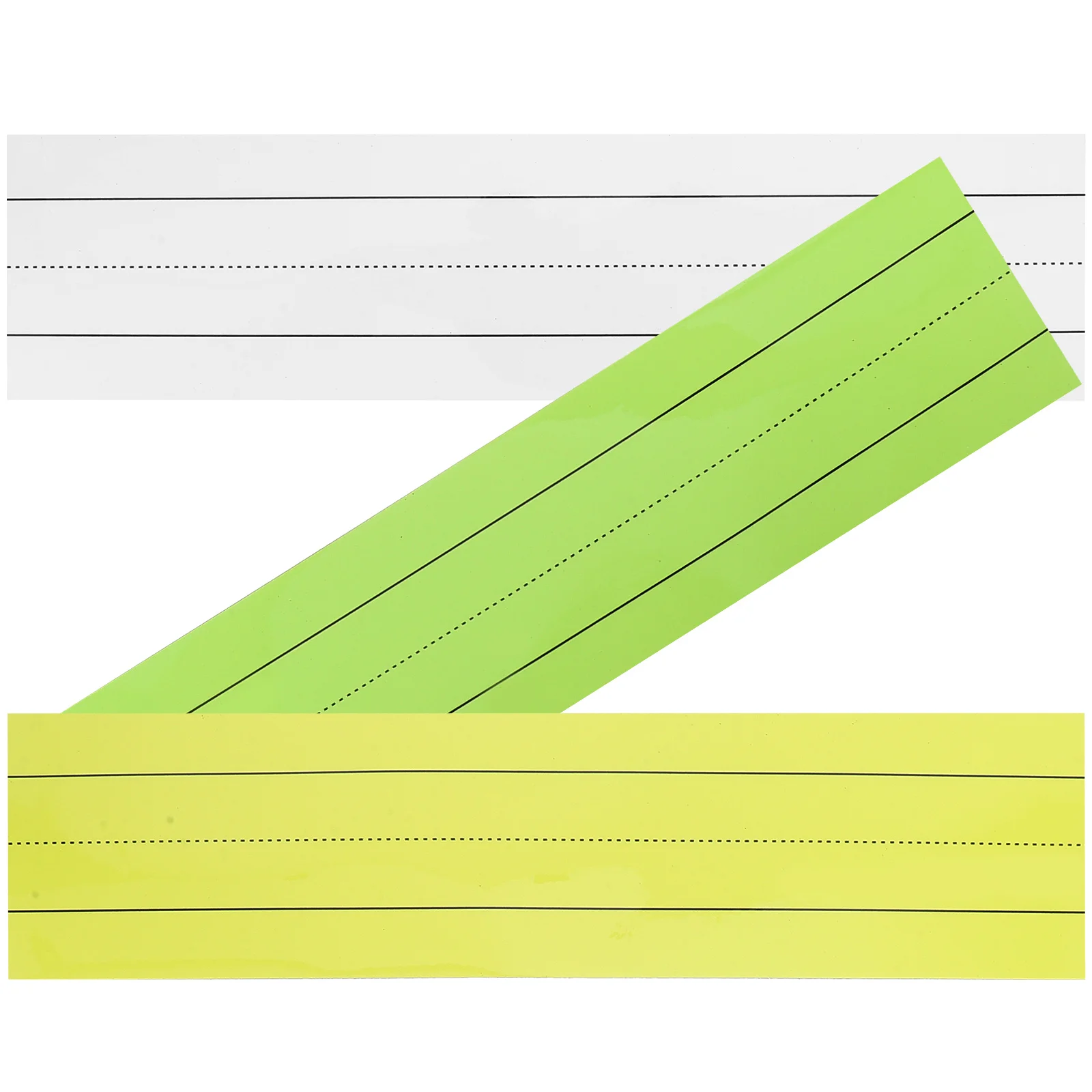 

3pcs Magnetic Sentence Strips Dry Erase Memo Notepads Whiteboard Refrigerator Multi-Purpose Lined Labels Reusable Name Tags