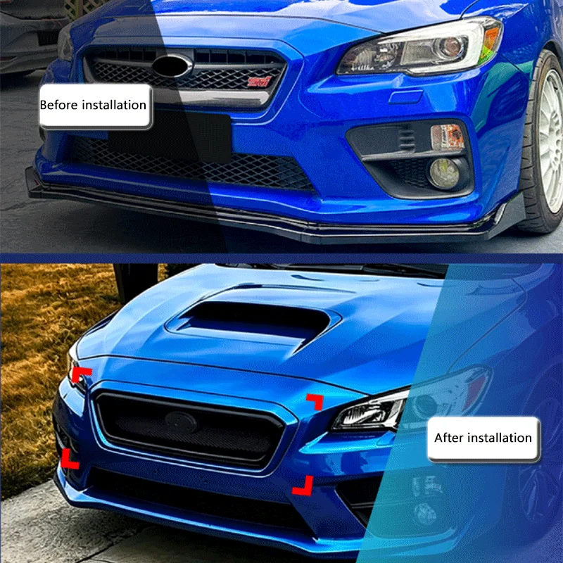 1 Set Black ABS Honeycomb Grille Exterior Tuning Modification Accessories For Toyota Subaru WRX STI VA 2014‑2016 Style