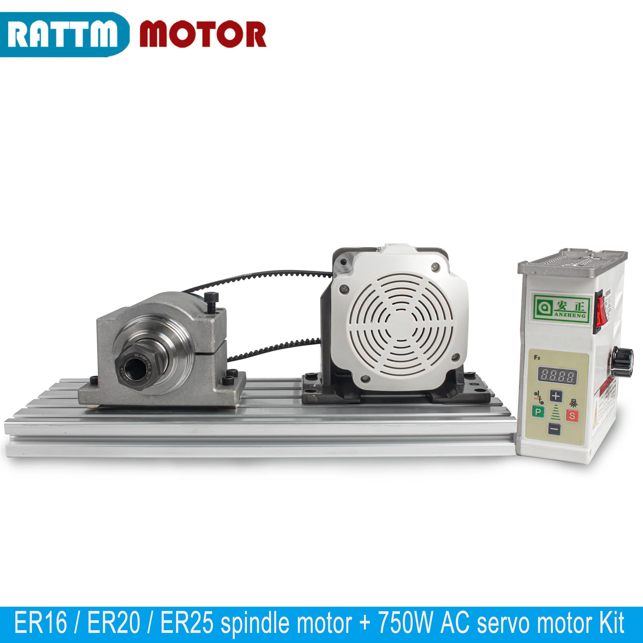 

Двигатель шпинделя без мощности с ЧПУ ER16 ER20 ER25 без мощности с бесщеточным серводвигателем переменного тока 750 Вт для ремонта столбов полировального станка