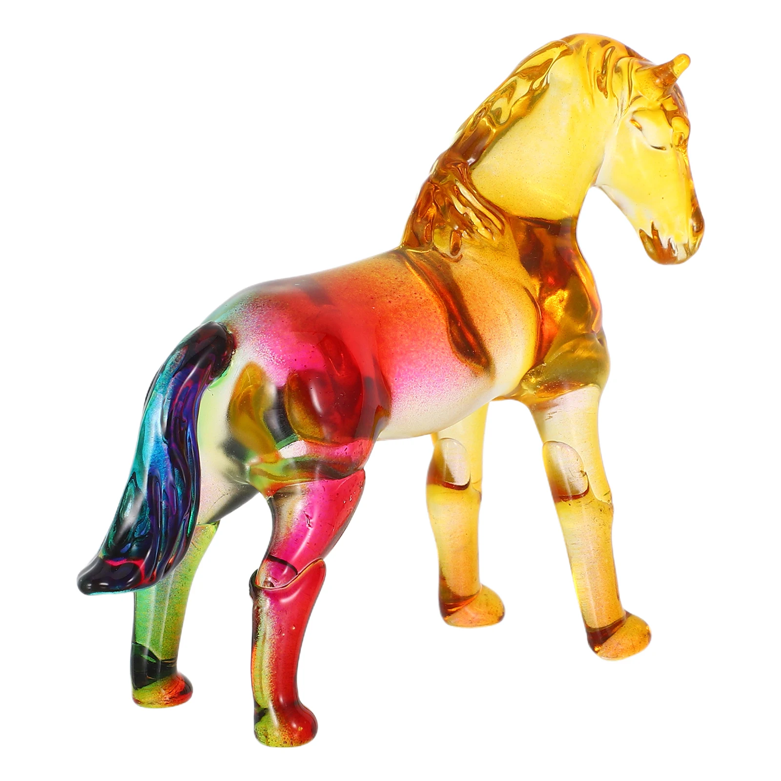 

Crystal Horse Statue Sculptures Home Decor Standing Figurine Glass Figurines Statues