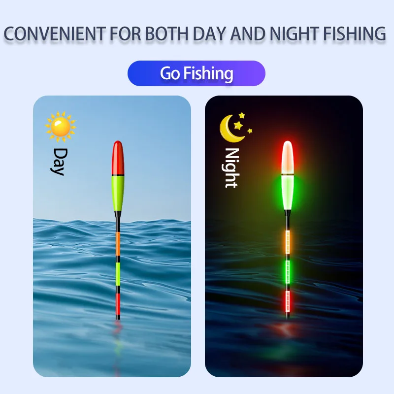 2 قطعة/الوحدة الصيد تعويم الجاذبية الاستشعار العوافو الكهربائية الذكية IC المدمج في لدغات الأسماك هوائي تغيير لون LED مضيئة Bobbers