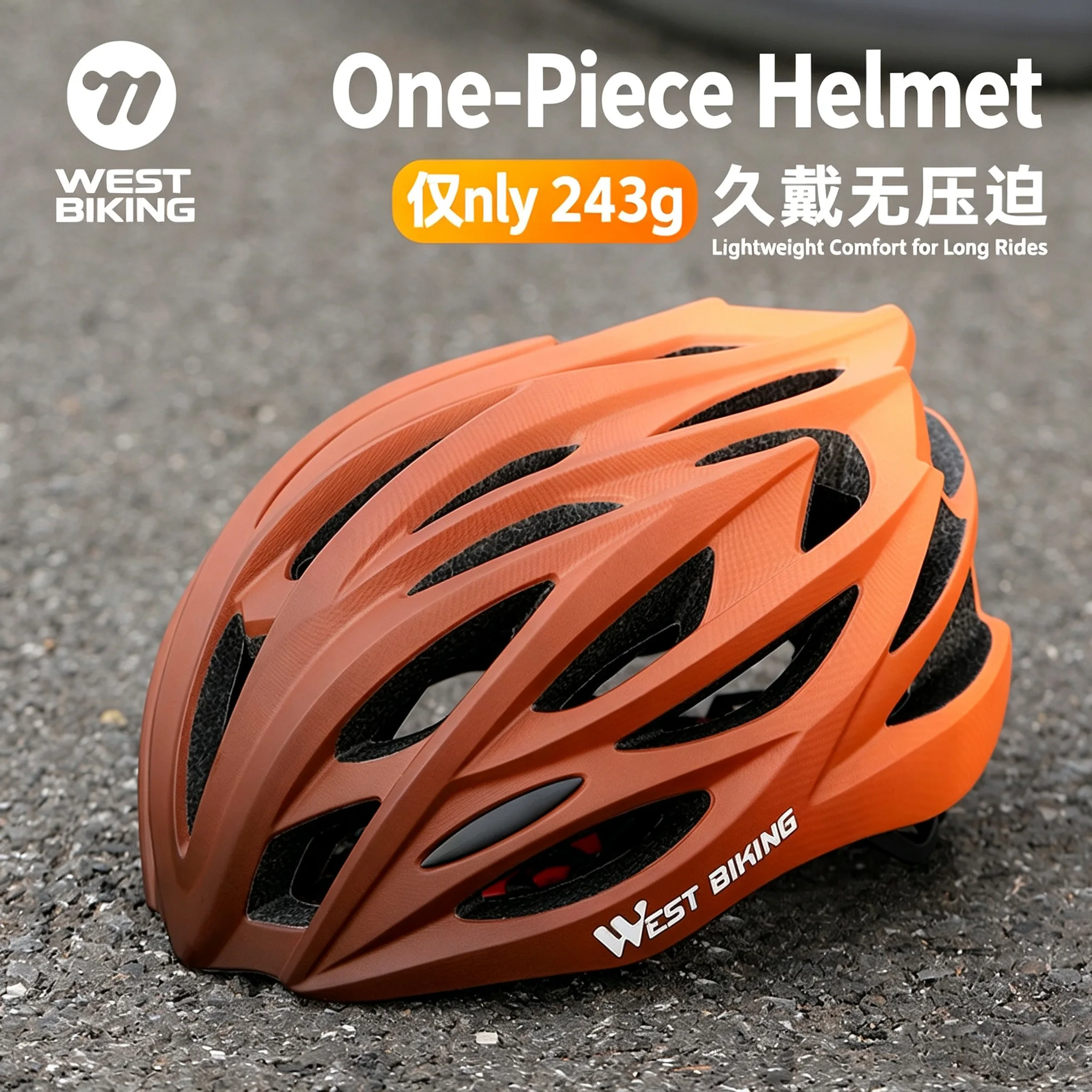 Cycling Gear Helmet - WEST BIKING Ultra Hafif Entegre Kalıplı