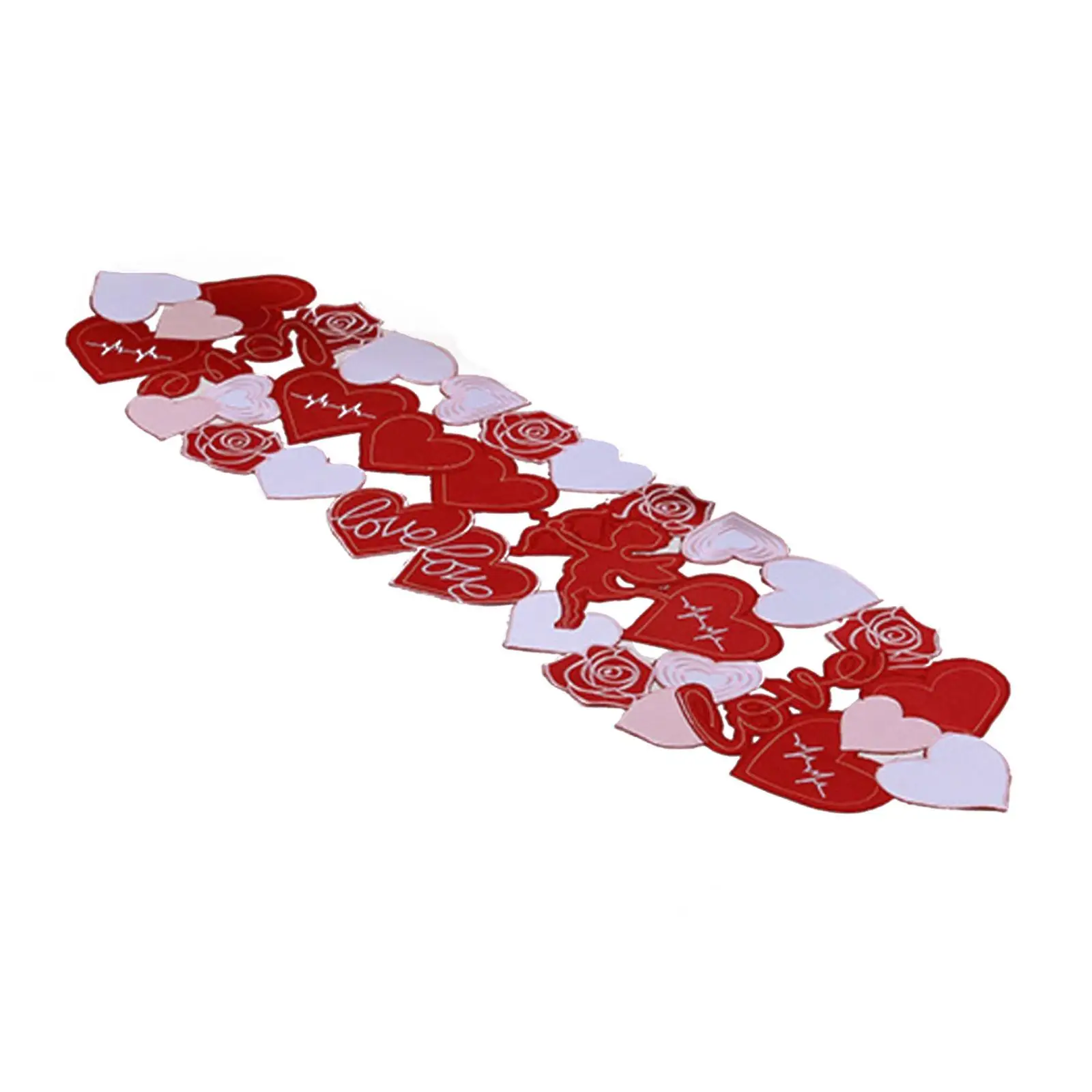Valentinstag Tisch läufer langlebige bestickte Liebe Herz Tisch läufer für Jubiläum Neujahr Vorschlag Indoor Winter