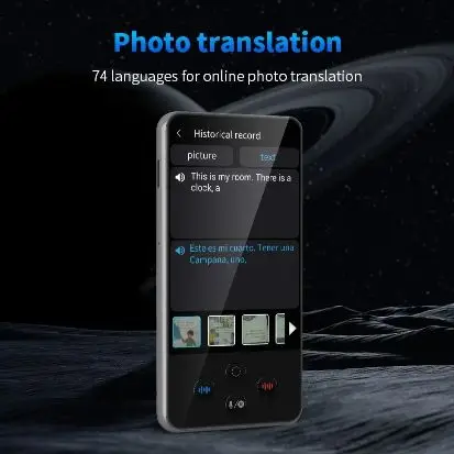 جهاز مترجم اللغة S85 pro 4 بوصة HD 138 لغة تسجيل فيديو صوتي ترجمة الترجمة دون اتصال 8 جيجابايت 2000 مللي أمبير في الساعة