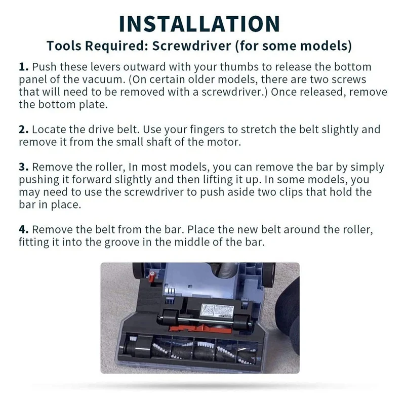 4Pack 562289001 Vacuum Transmission Belts Replacement For Hoover UH70200,UH70130,UH70205,UH70210,UH71214,UH70900,UH70905