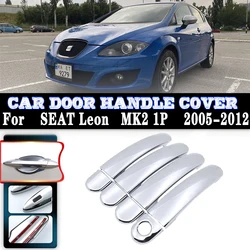 For SEAT Leon Accessories MK2 1P 2005~2012 Car Door Handles Anti-rust Covers Exterior Scratch Protective Decor Car Accessories