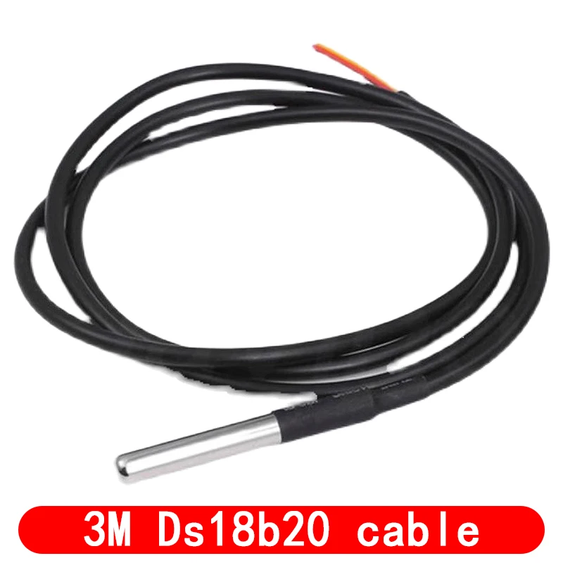 DS18B20 Temperatuursensormodulekit Waterdicht 100 cm digitale sensorkabel Roestvrij stalen sondeterminaladapter voor Arduino