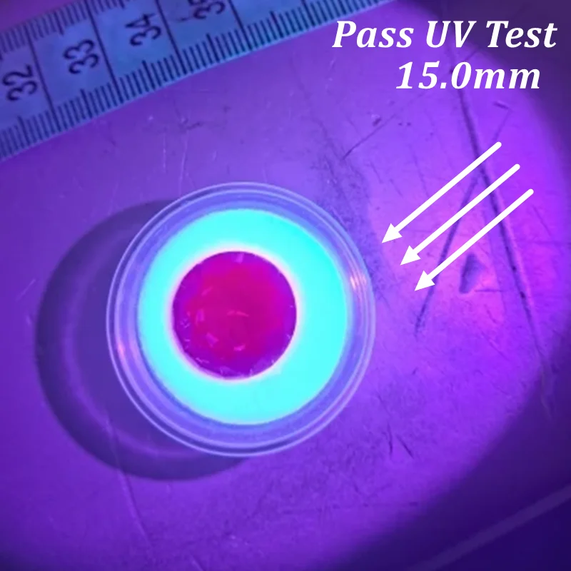 Pretty Pink Ruby Pass UV Tested Fluorescent Ruby Round Cut 15.0mm 9.0ct VVS Loose Gemstone for Jewelry Making DIY Material