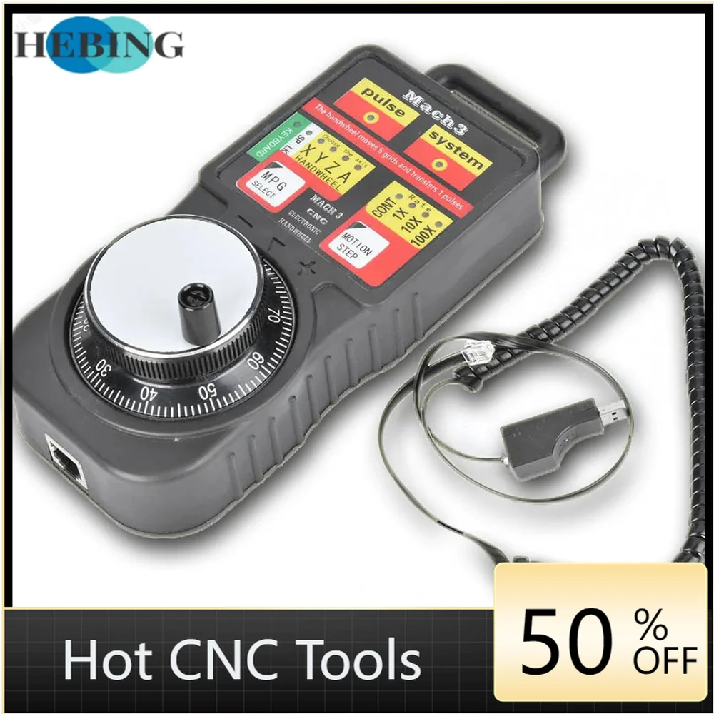 

CNC MACH3 USB Industrial Electronic Handwheel MPG4 4 Axis Manual Pulse Generator MPG Pendant Handwheel