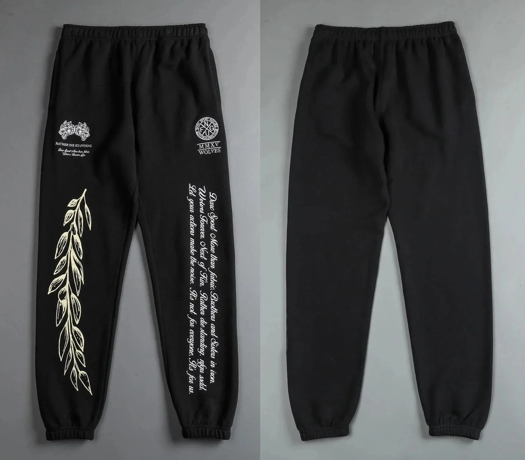 INAKA DARC Wolves Joggers Street Pants Casual Warm Oversize Baggy Joggers Oversize Cotton Gym Trousers Spring Autumn Sweatpants