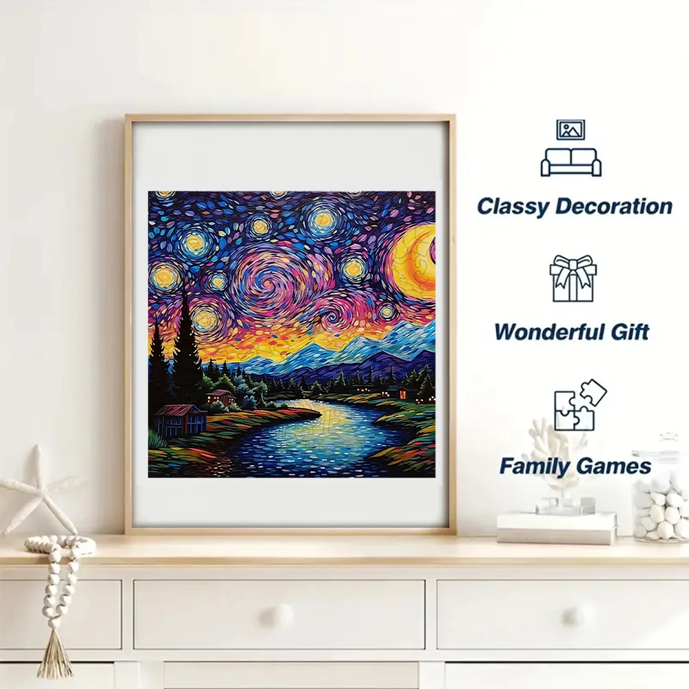 Puzzle in legno Starry Space regalo per adulti Puzzle 3D Puzzle decorazione artistica decorazione della parete regalo intelligenza per bambini