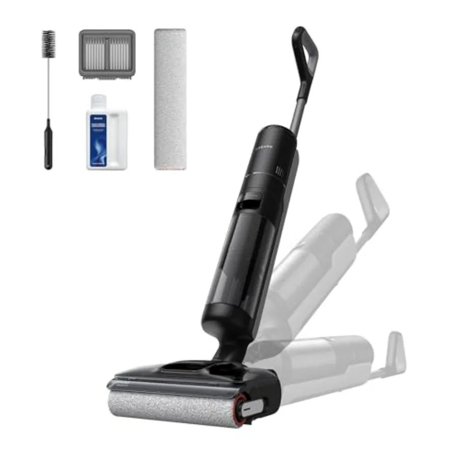 

H12 Pro FlexReach Wet Dry Vacuum Cleaner for hard floors, nylon-brush roll, black, 0-tangle cordless vacuum mop with 180 lie-fl