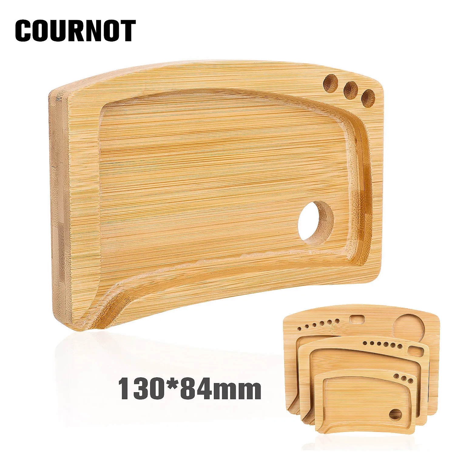 Wooden Bamboo Tray  Rolled Handmade Rolling Tool Multifunctional Rolling Tray With Paper Cone Holder Smoking Accessories