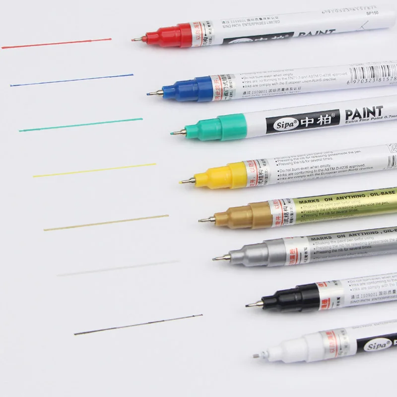 paint pen 0.7MM very fine needle tube pen metal DIY album graffiti hand-painted color pen Art Marker