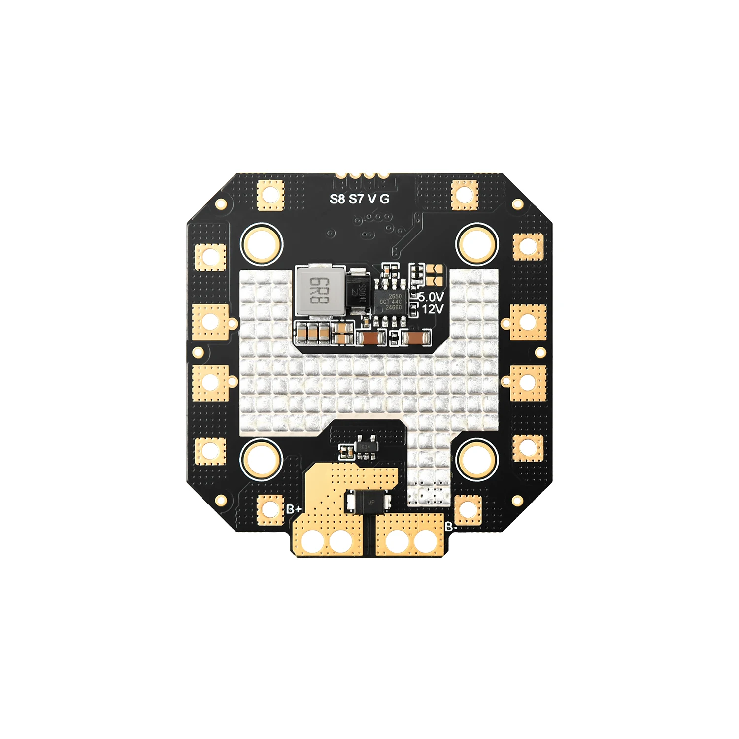 PDB6-100AM Robust Power Distribution Board Supporting 3-12S LiPo Battery Features an Onboard Ammeter BEC (5V/3A and 12V/3A)