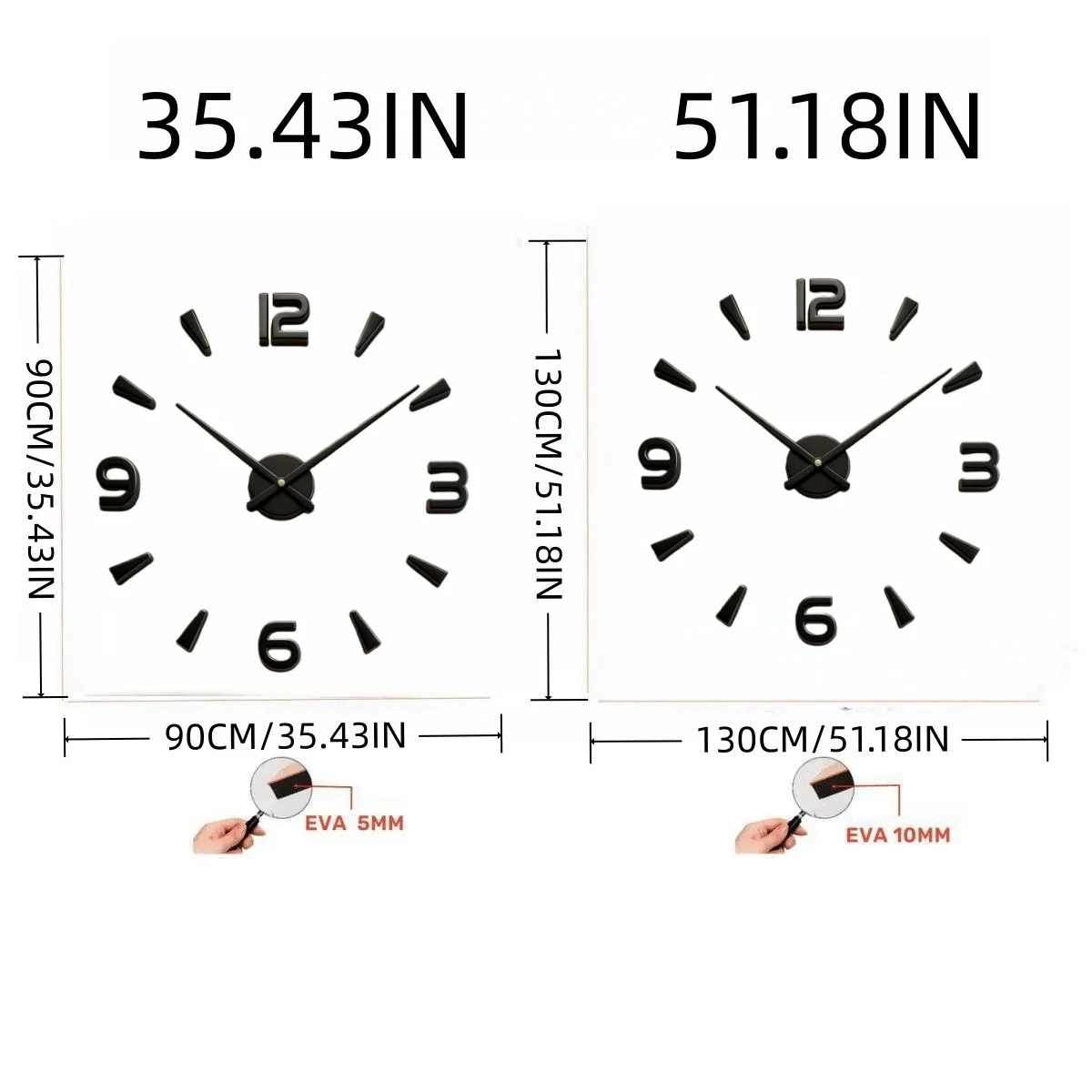 NEW Modern Design Large Wall Clock 3D DIY Quartz Clocks Fashion Watches Acrylic Mirror Stickers Living Room Home Decor Horloge view 2