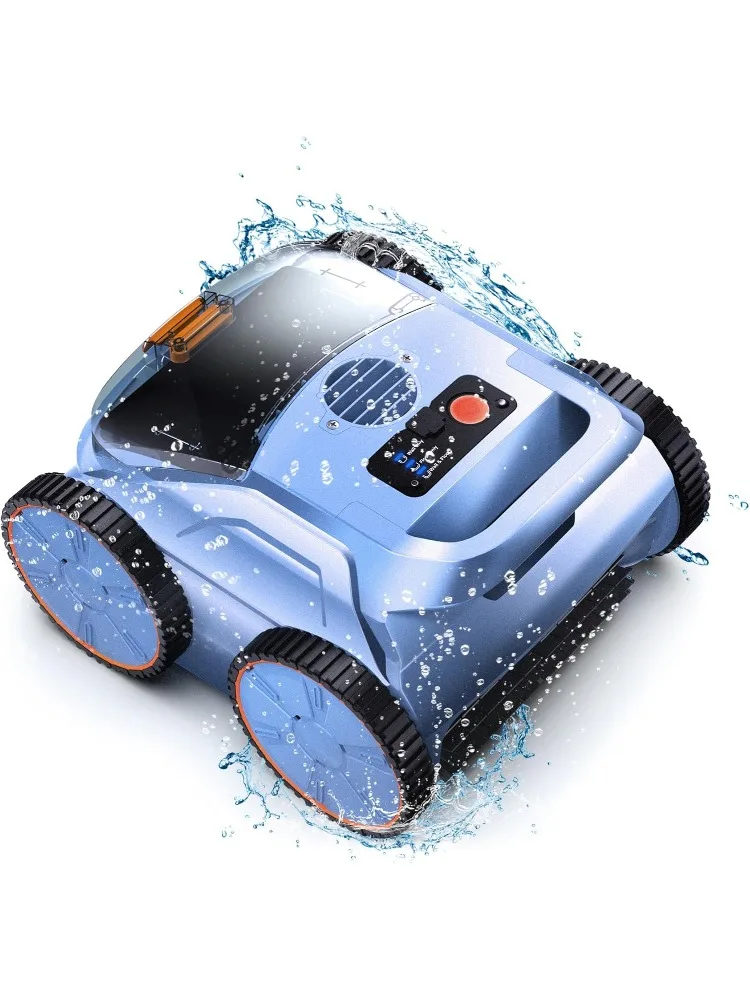(2025 New) Robotic Pool Vacuum, Robotic Pool Cleaner for Inground Pools, Pool Robot with Smart Navigation, Floor/Wall/Waterline