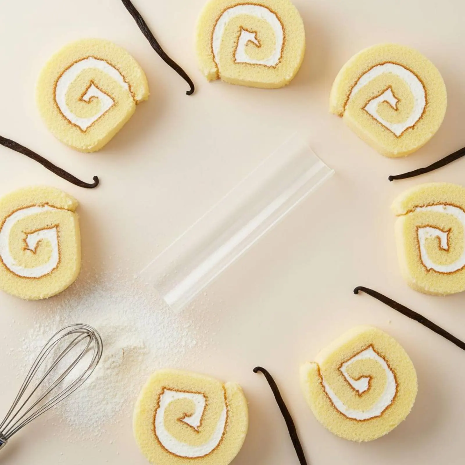 

4 Pieces Cake Roll Slicing Ruler Clear Markings Jelly Roll Portioning Guide Equal Slice Cake Cutter Long-Lasting Portion Divider