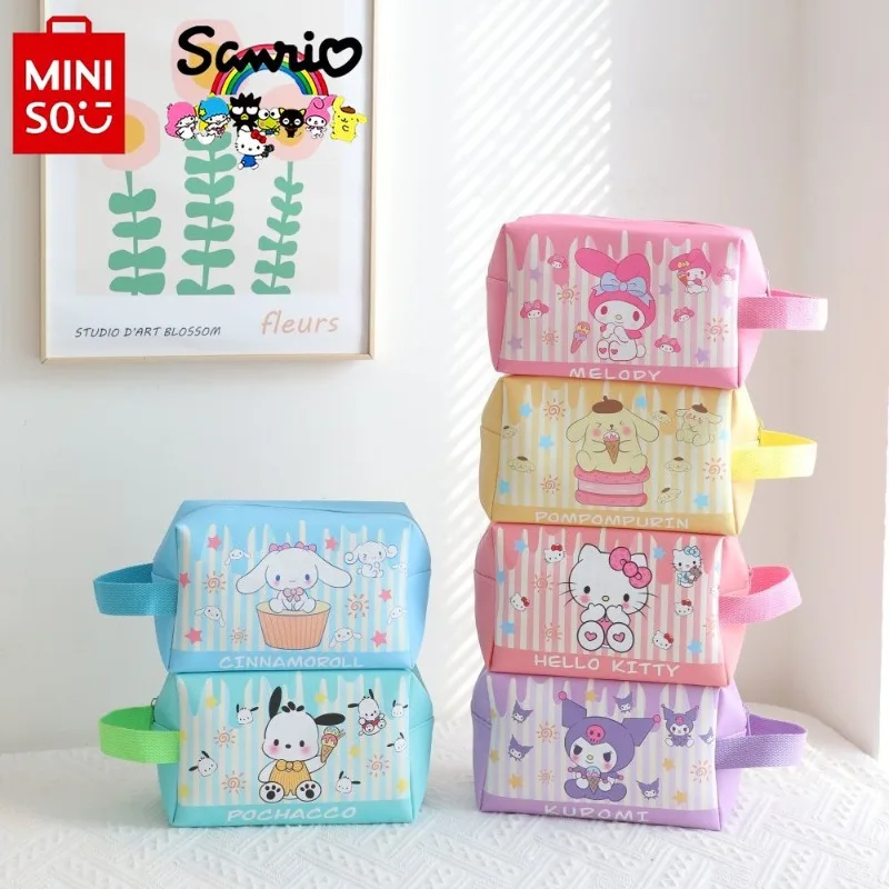 Miniso Sanrio New Makeup Bag Fashionable and High Quality Women's Wash Bag Large Capacity Multi Functional Portable Storage Bag