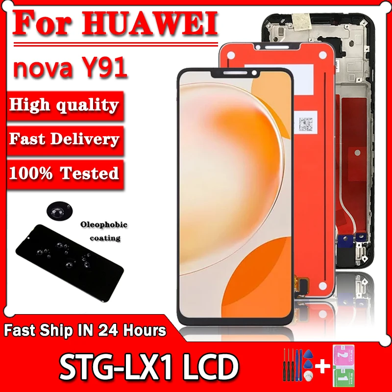 Nova Y91 Screen For Huawei nova Y91 STG-LX1 LX2 Lcd Display Touch Screen Digitizer Assembly For HUAWEI Enjoy 60X STG-AL00 LCD