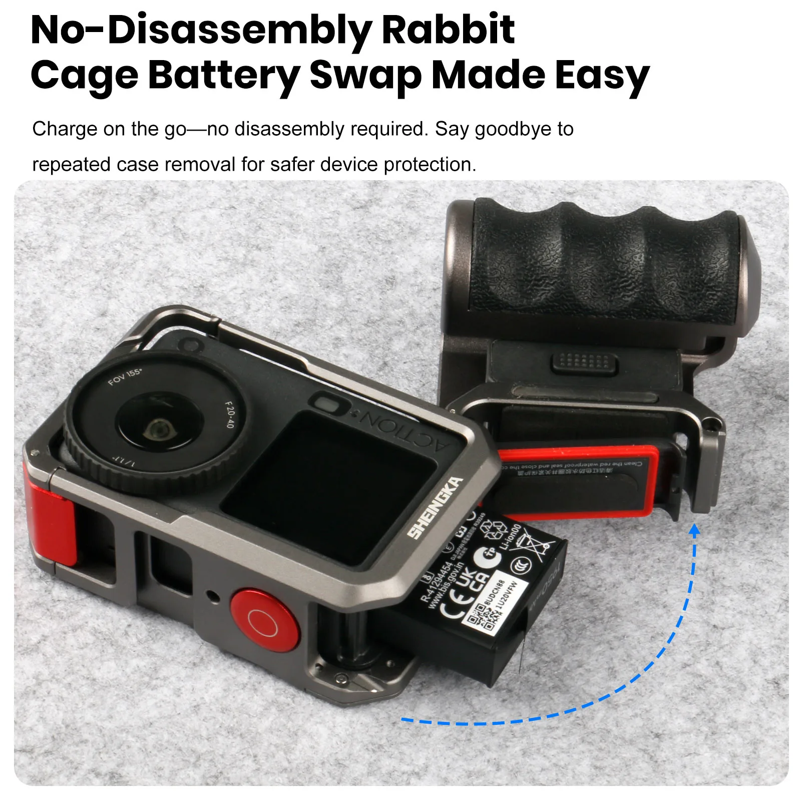 

Camera Rabbit Cage Street Grip Vlog Holder Combo Camera Grip Holder For Dji Osmo Action 6 Frame Camera Accessories