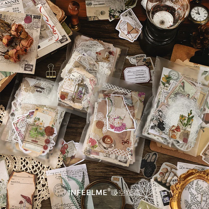 260 buah/pak Set stiker kertas bahan seni sastra Vintage dan aksesori Scrapbooking buku harian dekorasi DIY