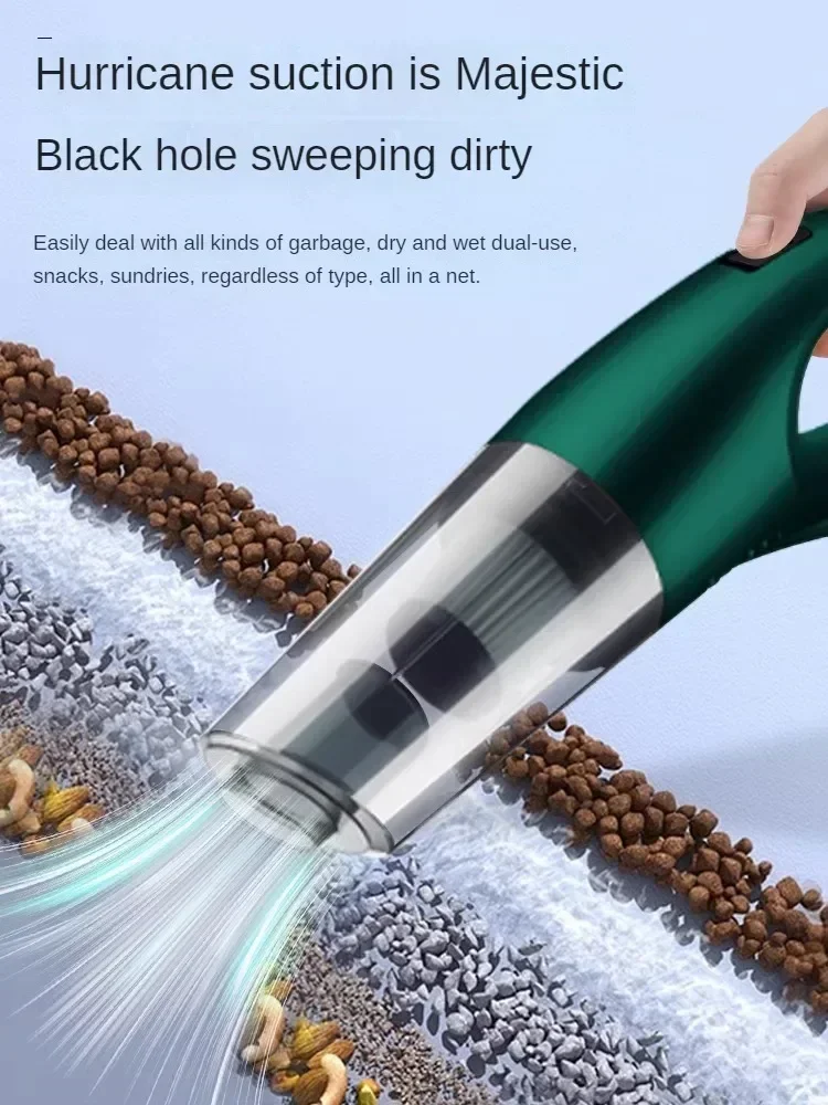 Wireless Charging Car Vacuum Cleaner, Ultra-Strong Suction, Small and Portable