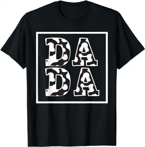 Dada Cow Print Pattern Father'S Day T Shirt Sweat 52223