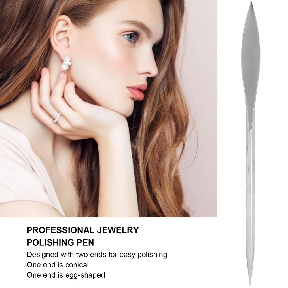 

Полировальный инструмент для ювелирных изделий с двойной головкой, серебристый, из нержавеющей стали