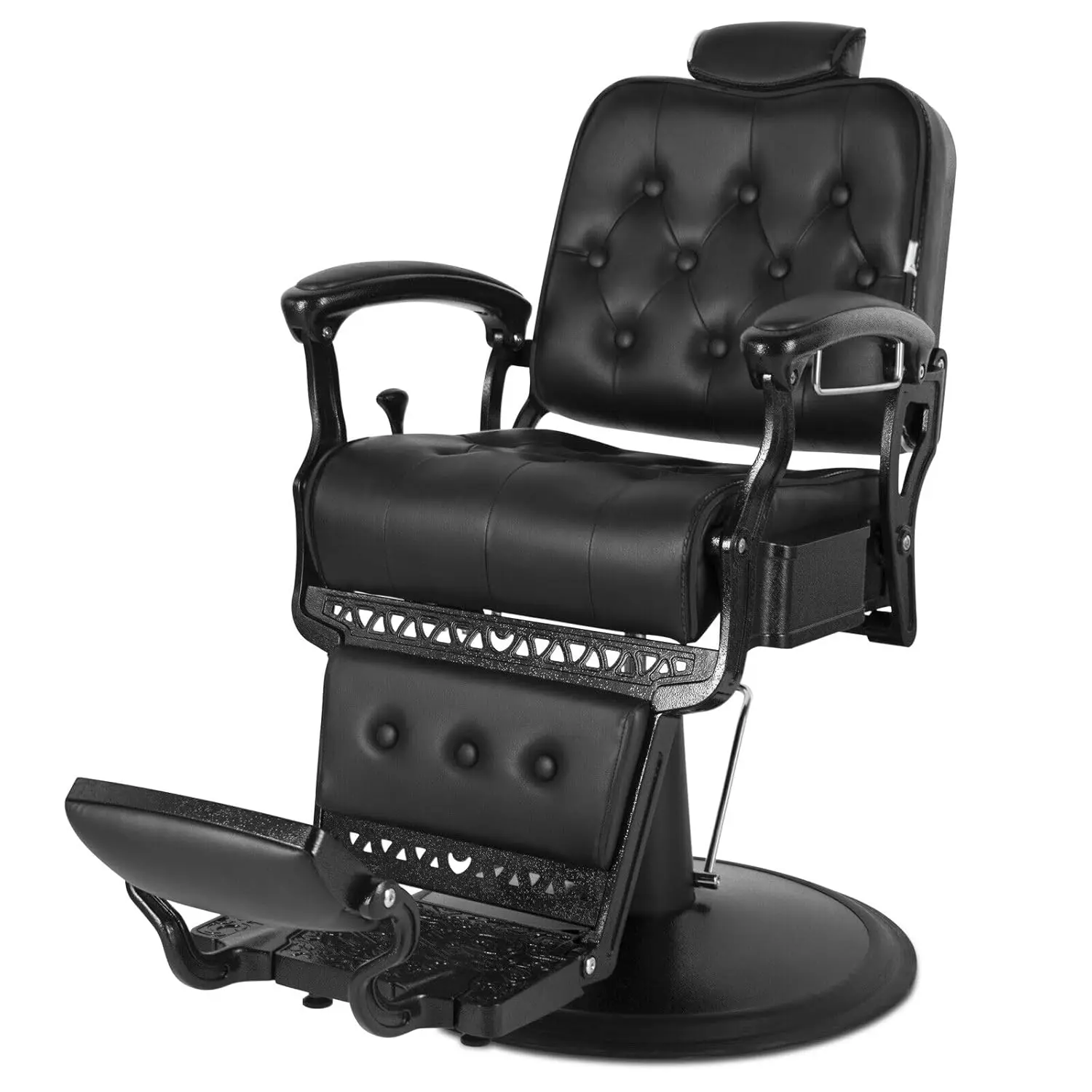 Vintage Barber Chair All Purpose Hydraulic Recline Heavy Duty Salon Beauty Spa Black Barber Chair,Customized