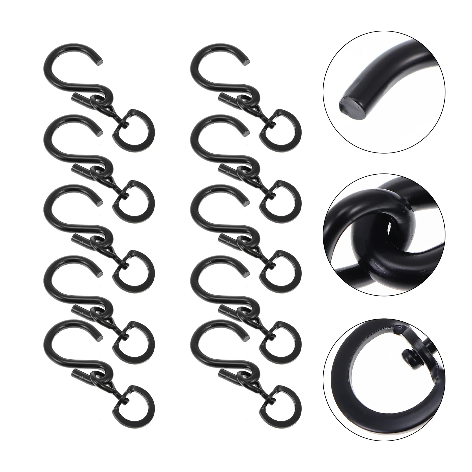 10 Pcs Rotatable Clasp Flowerpot Rings Rotary Hook Hanging Basket Coat Hanger Planter