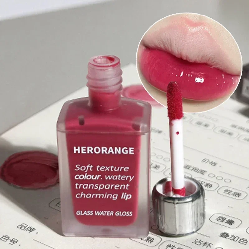Fruit Juice Gloss Mirror Lip Glaze Lasting Moisturising Sexy Red Lipsticks Waterproof Non-stick Cup Beauty Lips Makeup Cosmetics