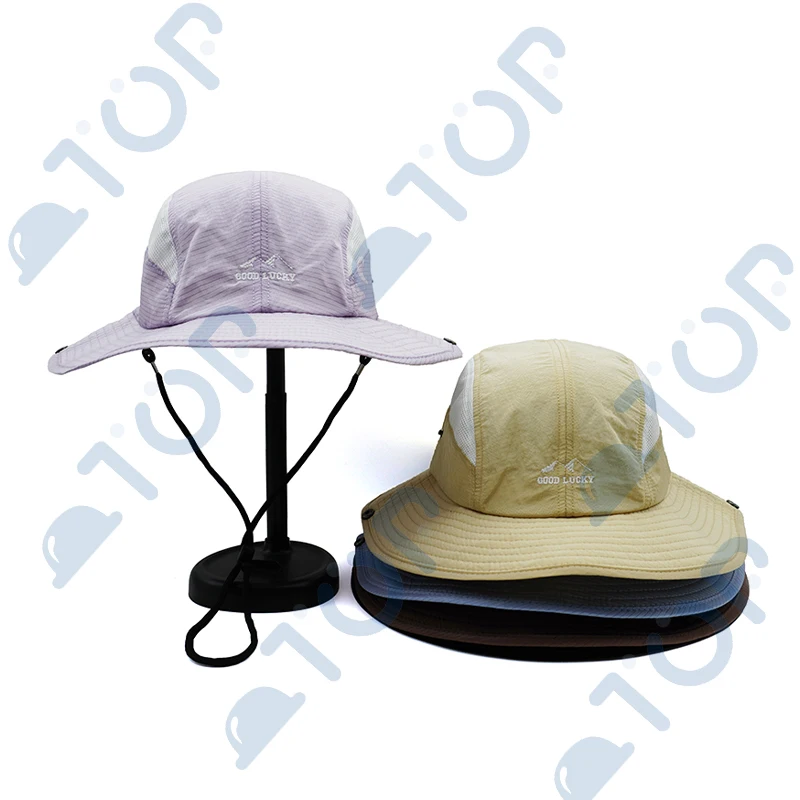 UV Sun Protection Bucket Hat Adjustable Quick-Dry Fisherman Hat With Chin Strap Fishing Boonie Cap Caps For Men Women Outdoor