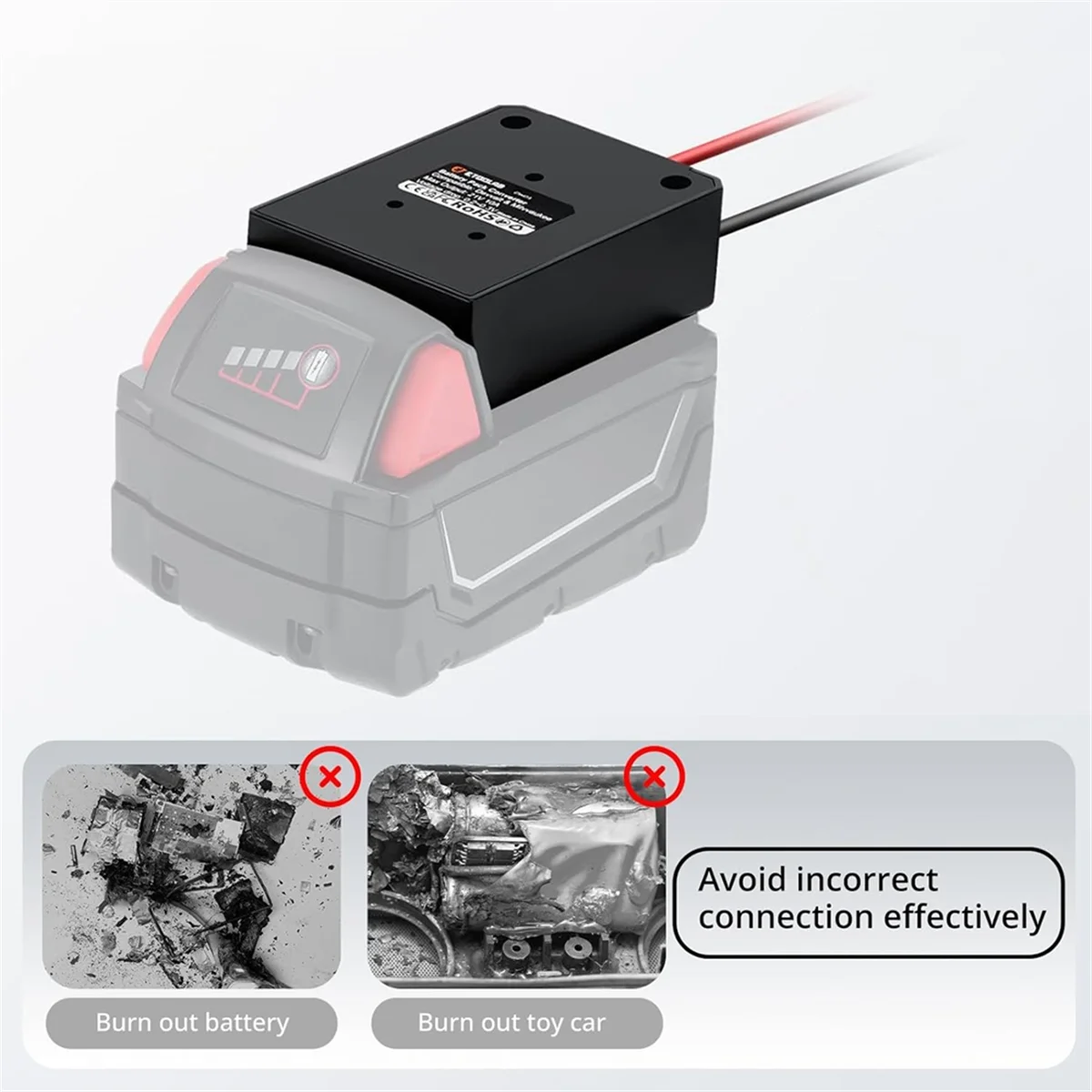 

Адаптер аккумулятора Power Wheels для аккумулятора Dewalt 20 В, адаптер силового колеса с предохранителем и проводной клеммой, адаптер аккумулятора 14 AWG HOT