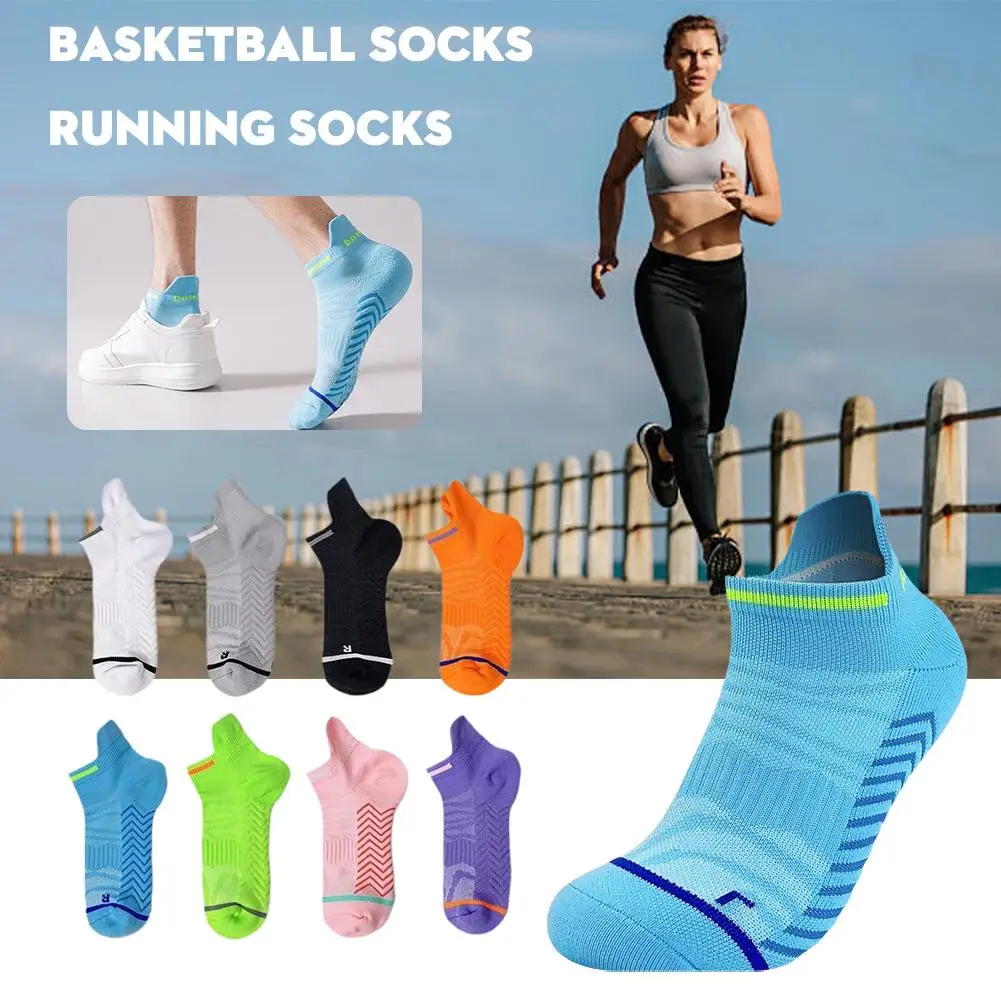 Men's And Women's Non-slip Running Socks Towel-soled Non-slip Model Short Socks Basketball Couple Sports Socks O8g4