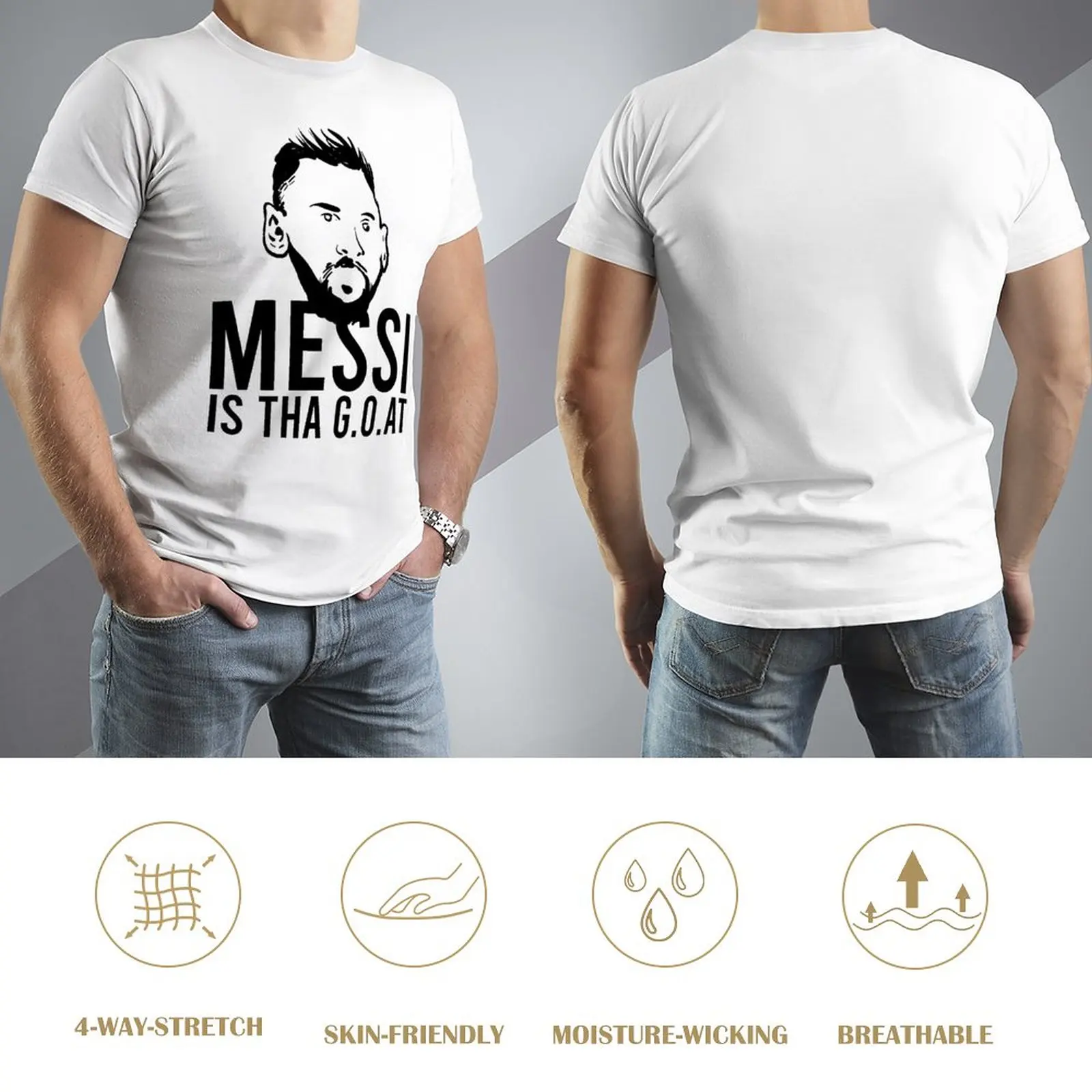 Top Quality CELEBRATION Lionel And Andrés And Messi And Argentina No.10 GOAT Caricature 61 T-shirts Motion High Grade Fitness US