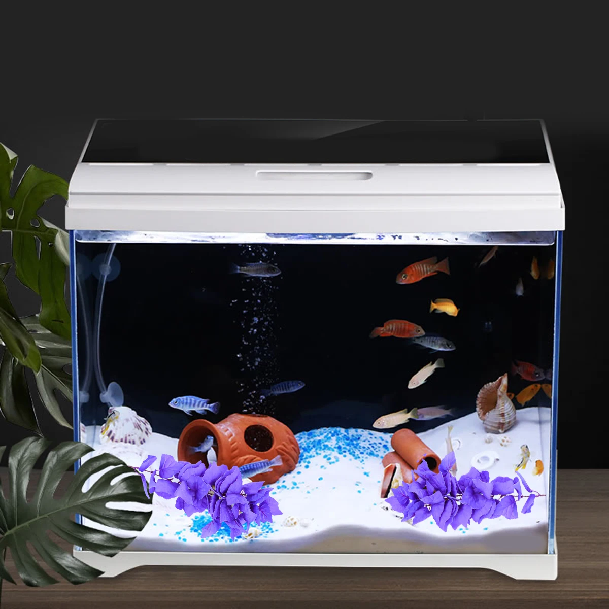 

Simulated Aquatic Plants Rattan Artificial Decoration for Fish Tank Aquariums Vivid Scene Safe Cleaning Natural Environment