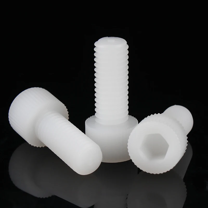 5 ~ 50 Stück M3 M4 M5 M6 M8 M10 M12 weiße Nylon-Innensechskantschrauben Kunststoff-Inbusschrauben Schraube für Wärme-/Stromisolierung – Detail 2