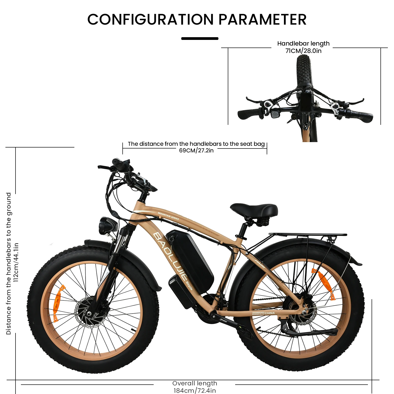 US Stock Electric Bike 2000W Powerful Dual Motor 48V15AH Lithium Battery Ebike 26 Inch Fat Tire Mountain Off-road Electric Bike